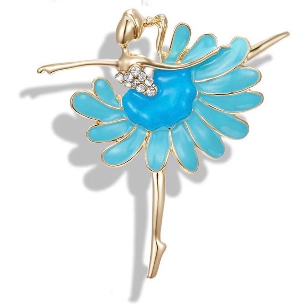 BALLERINA DANCER CRYSTAL PIN / BROOCH